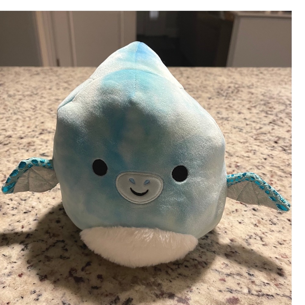 Squishmallows Flip A Mallows Teal Blue Green Tie Dye Dino Triceratops Plush Toy